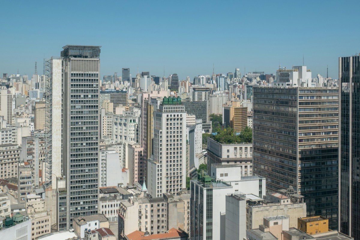 Prédios comerciais de São Paulo vistos do alto